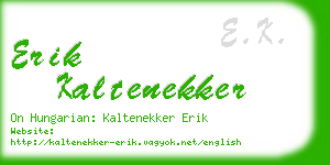 erik kaltenekker business card